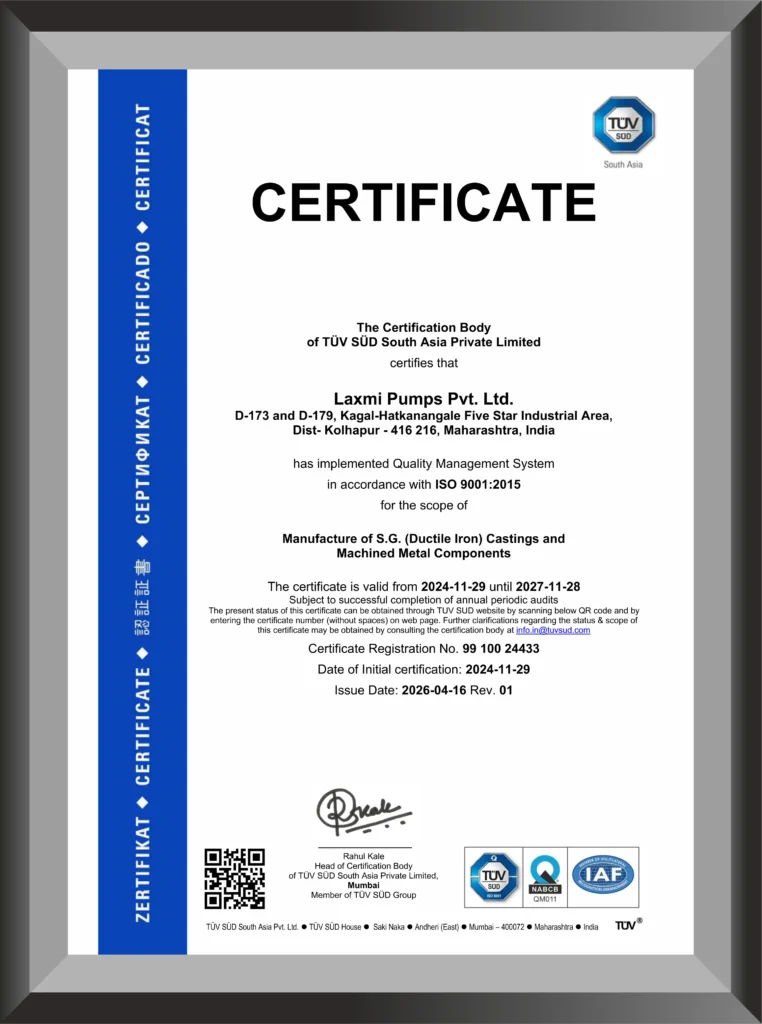 Lada foundry certificates 9001